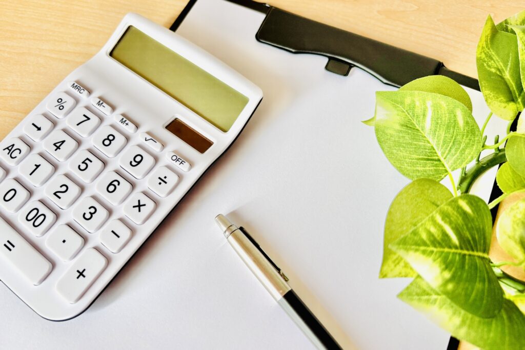 予算を計算する様子